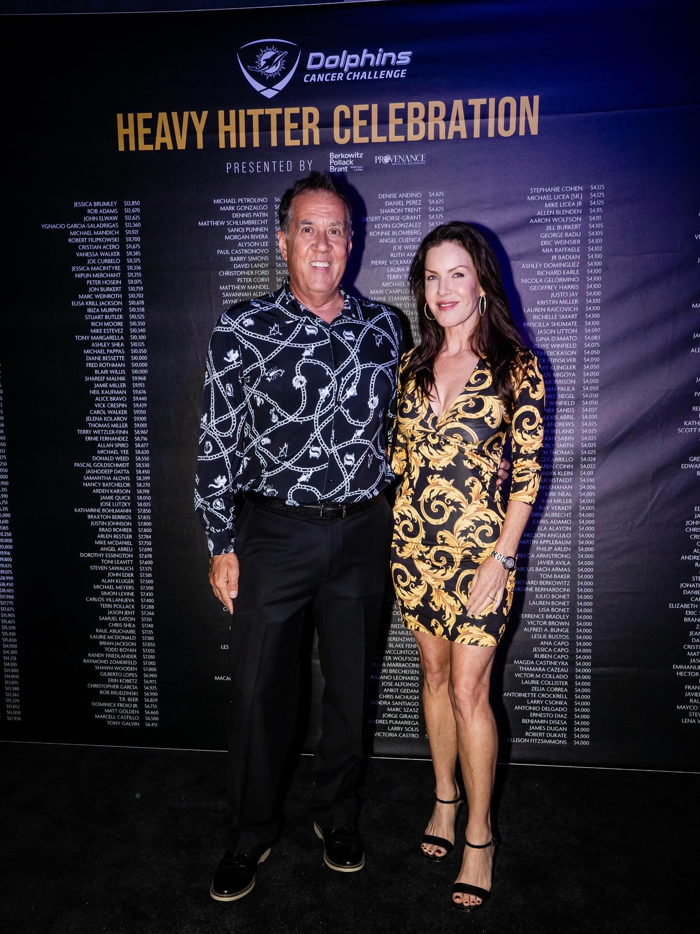 Great night out with my heavy Hitter @therealubchillin for @dolphinscancerchallenge #miamidolphins #oneteamonefight 🏈